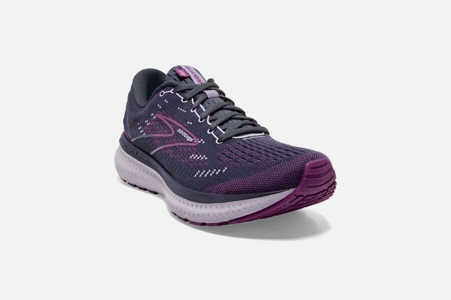 Glycerin 19 Road Brooks Running Shoes NZ Womens - Black/Purple - TRLFDU-863